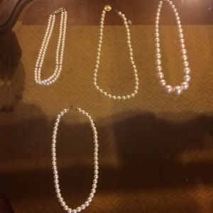 Costume Pearl like Necklaces